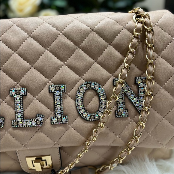 Billion Dollar Embellished Quilted traveling everyday large tote - Picture 12 of 17